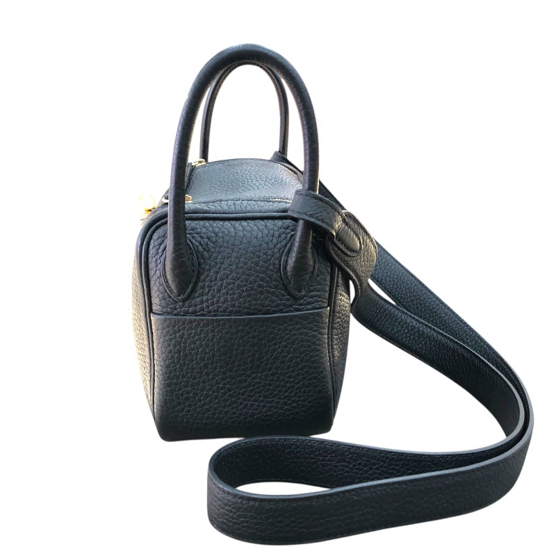 エルメス HERMES リンディ ミニ B刻 ブラック　ゴールド金具 トリヨン レディース ショルダーバッグ