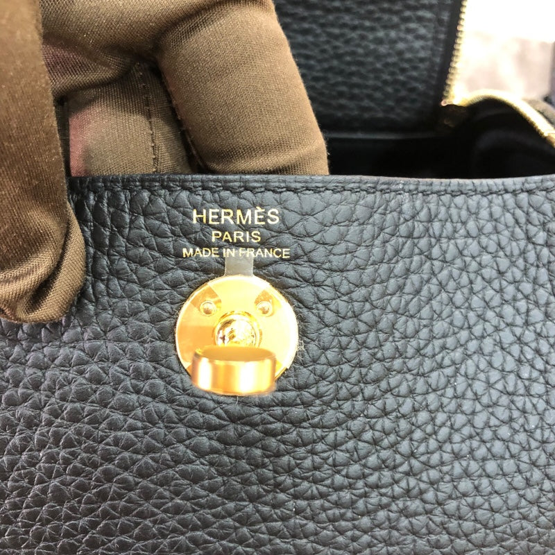 エルメス HERMES リンディ ミニ B刻 ブラック　ゴールド金具 トリヨン レディース ショルダーバッグ