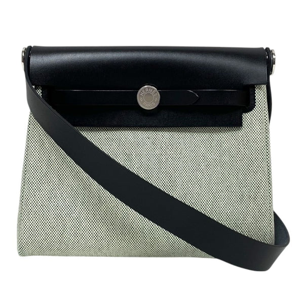 エルメス HERMES エールバッグジップミニ K刻印 ヴェールモワイヤン シルバー金具 トワル・ハンター レディース ショルダーバッグ
