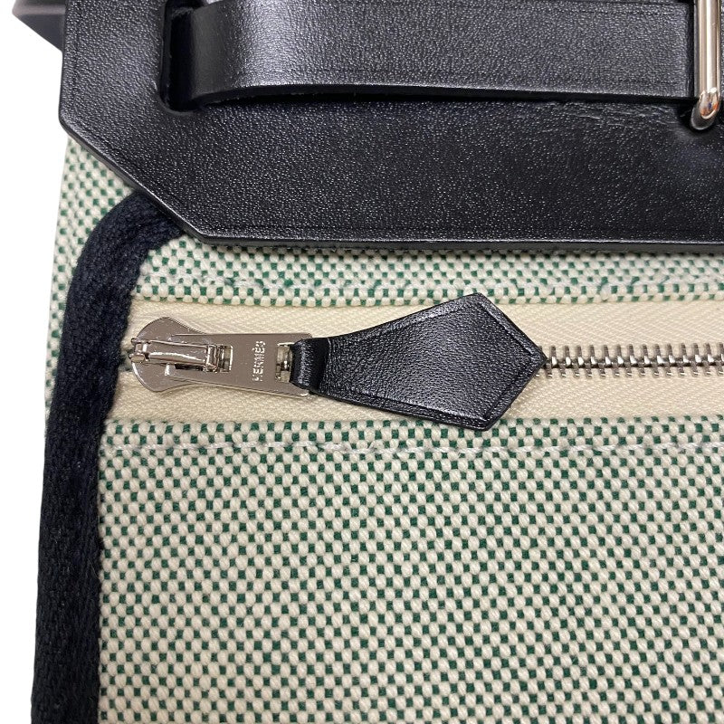 エルメス HERMES エールバッグジップミニ K刻印 ヴェールモワイヤン シルバー金具 トワル・ハンター レディース ショルダーバッグ