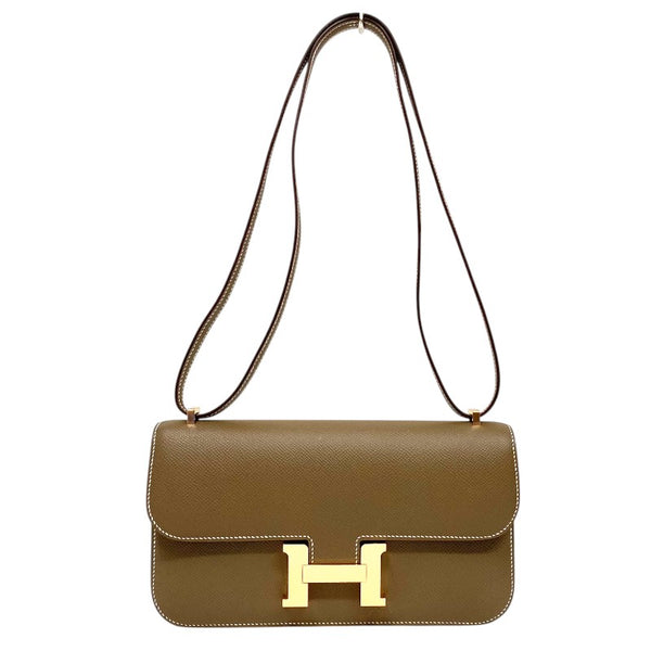 エルメス HERMES コンスタンスエラン K刻 エトゥープ ピンクゴールド金具 エプソン レディース ショルダーバッグ