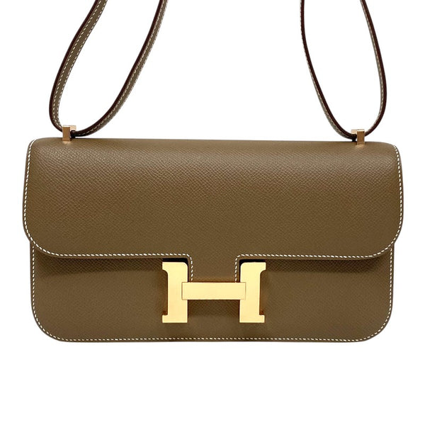 エルメス HERMES コンスタンスエラン K刻 エトゥープ ピンクゴールド金具 エプソン レディース ショルダーバッグ