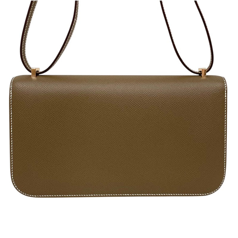 エルメス HERMES コンスタンスエラン K刻 エトゥープ ピンクゴールド金具 エプソン レディース ショルダーバッグ