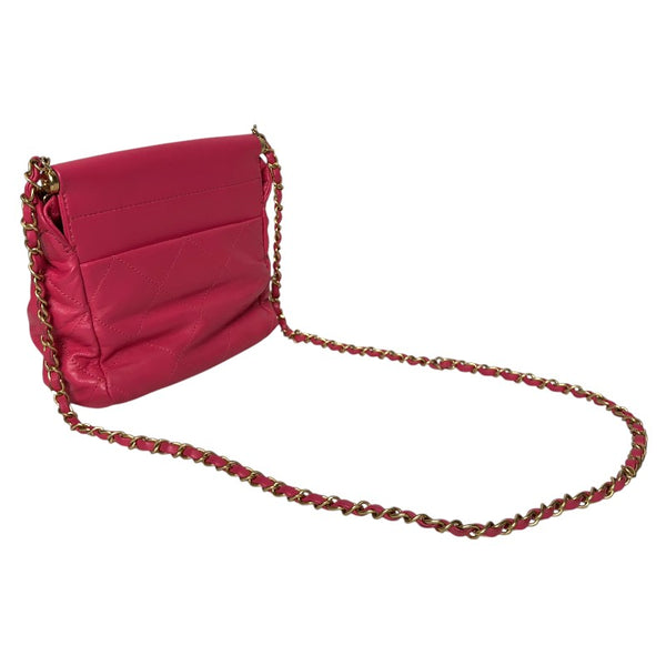 シャネル CHANEL CHANEL22 チェーンショルダーバッグ AS3793 ピンク ゴールド金具 シャイニーカーフ レディース ハンドバッグ