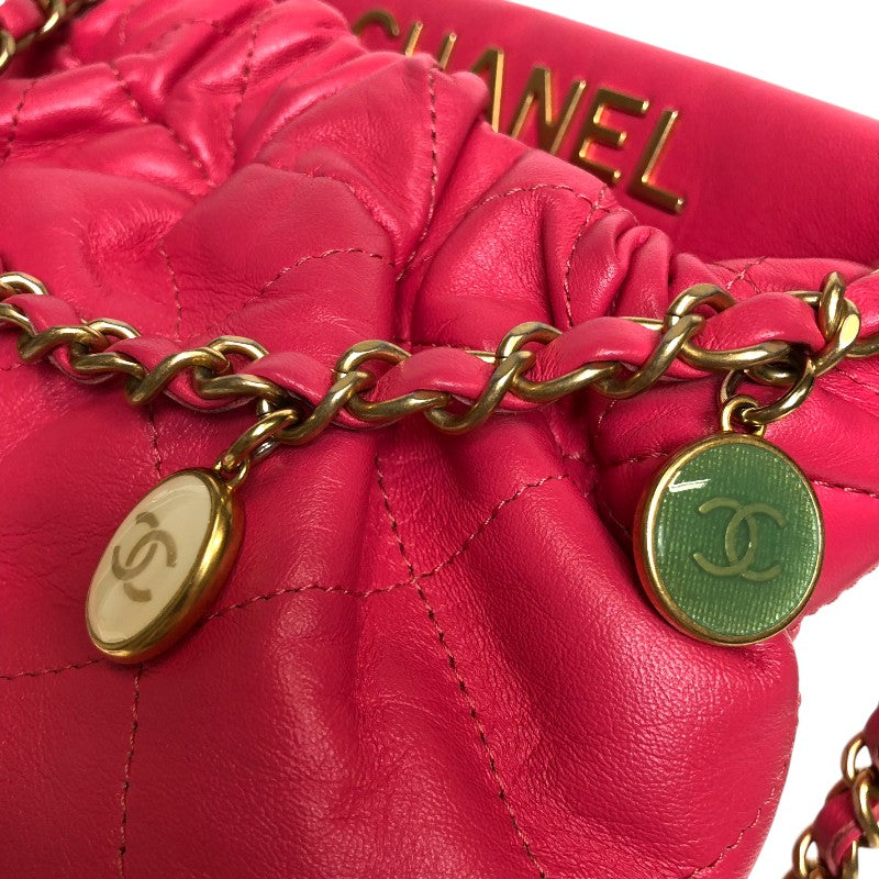 シャネル CHANEL CHANEL22 チェーンショルダーバッグ AS3793 ピンク ゴールド金具 シャイニーカーフ レディース ハンドバッグ