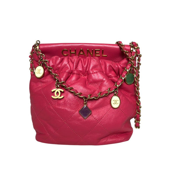 シャネル CHANEL CHANEL22 チェーンショルダーバッグ AS3793 ピンク ゴールド金具 シャイニーカーフ レディース ハンドバッグ