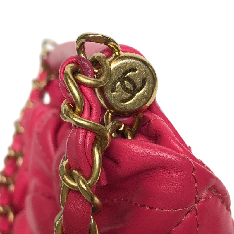 シャネル CHANEL CHANEL22 チェーンショルダーバッグ AS3793 ピンク ゴールド金具 シャイニーカーフ レディース ハンドバッグ