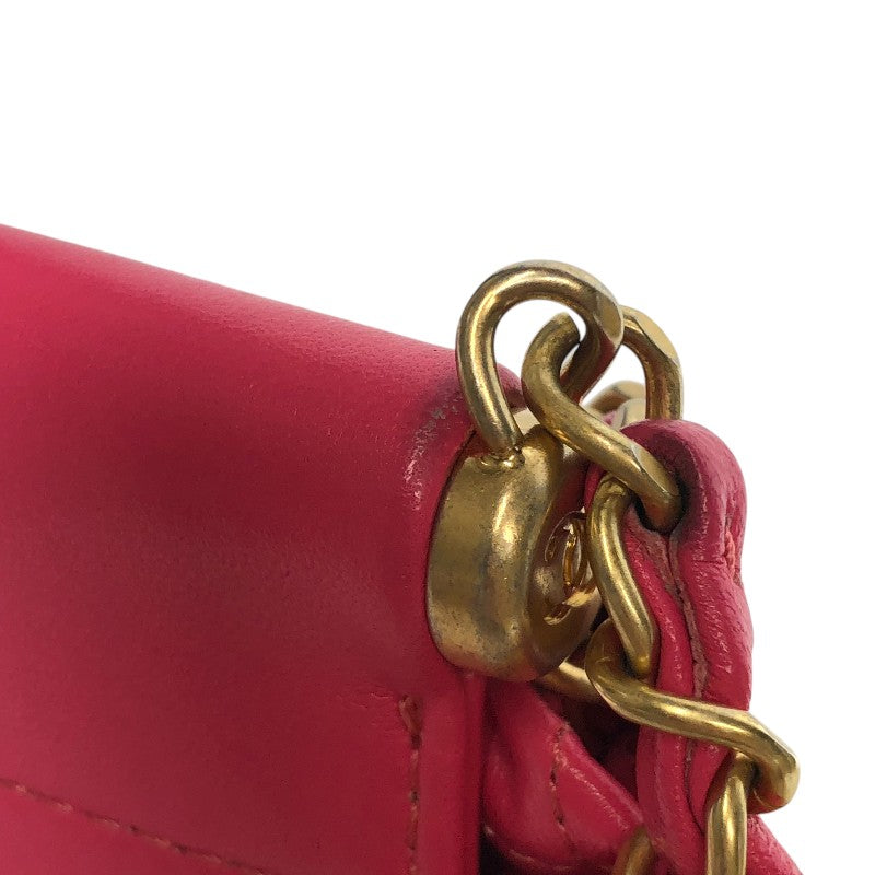 シャネル CHANEL CHANEL22 チェーンショルダーバッグ AS3793 ピンク ゴールド金具 シャイニーカーフ レディース ハンドバッグ