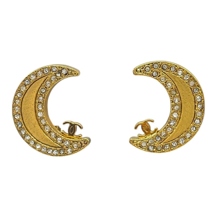シャネル CHANEL ムーンイヤリング メタル/ストラス ジュエリー