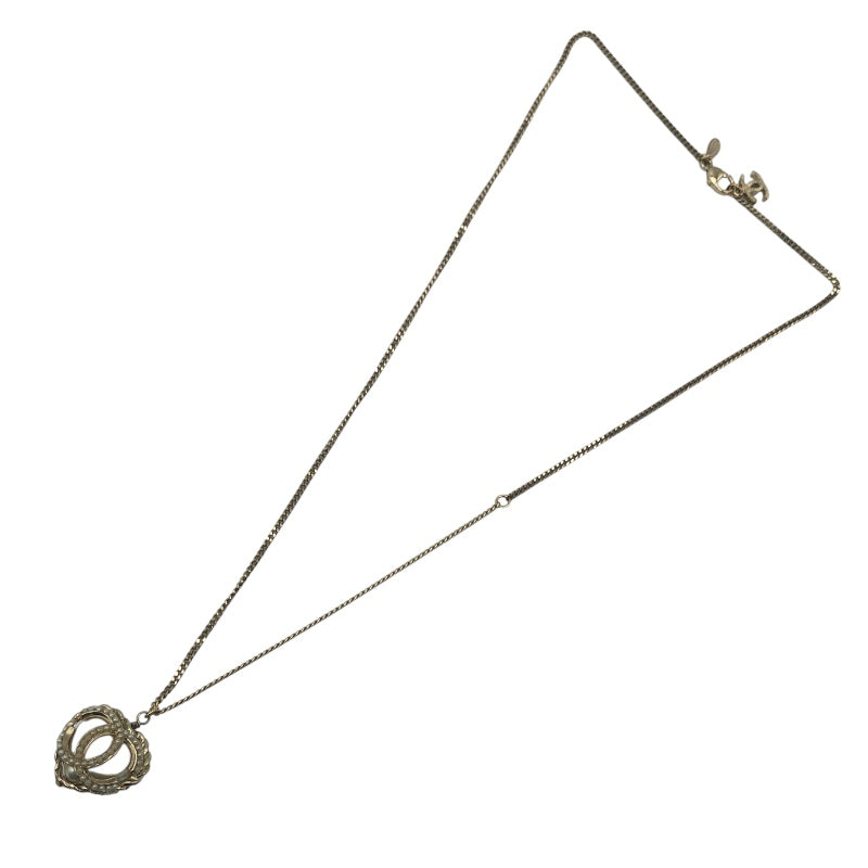 シャネル CHANEL ココマークハートネックレス ゴールド メタル/パール アクセサリー