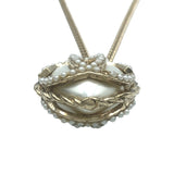 シャネル CHANEL ココマークハートネックレス ゴールド メタル/パール アクセサリー