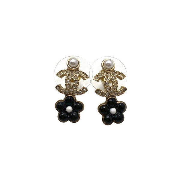 シャネル CHANEL ココマーク カメリアピアス メタル/パール/ストラス/エナメル ジュエリー