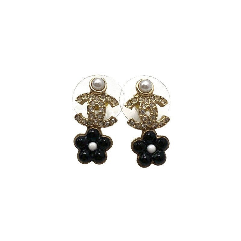 シャネル CHANEL ココマーク カメリアピアス メタル/パール/ストラス/エナメル ジュエリー