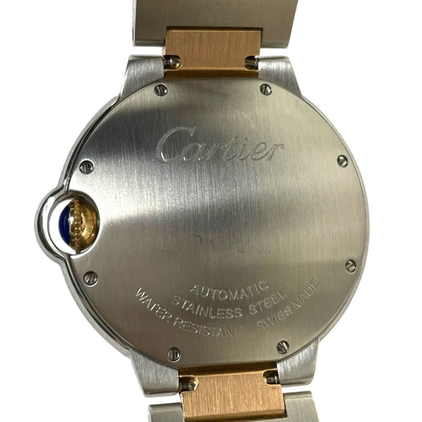 カルティエ Cartier バロンブルー ドゥ カルティエ ピンクシェル W6920033 K18PG/SS 自動巻き ユニセックス 腕時計
