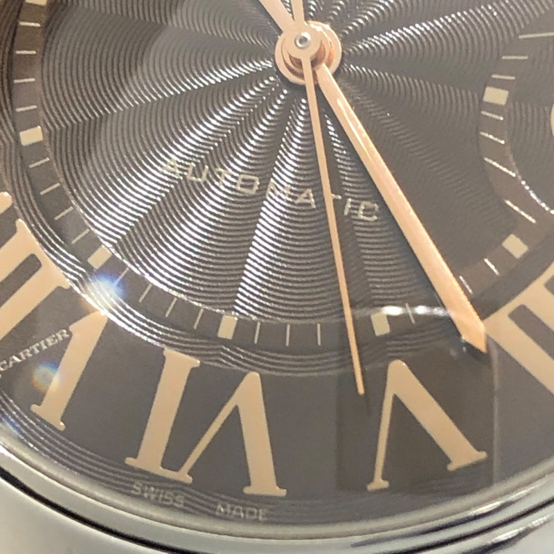 カルティエ Cartier バロンブルー ドゥ カルティエ 42mm W6920032 ブラウン PG SS メンズ 腕時計