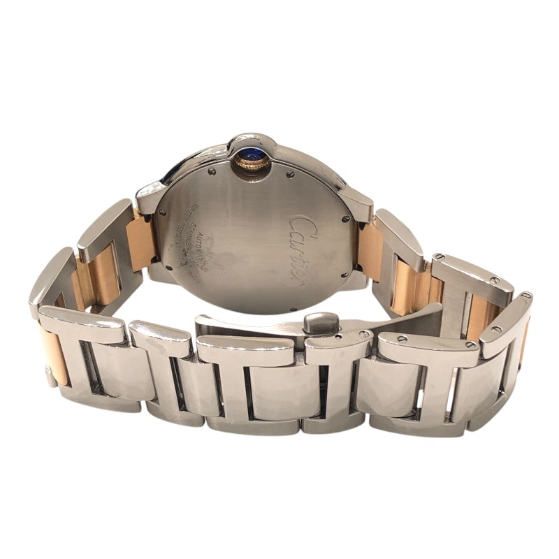 カルティエ Cartier バロンブルー ドゥ カルティエ 42mm W6920032 ブラウン PG SS メンズ 腕時計