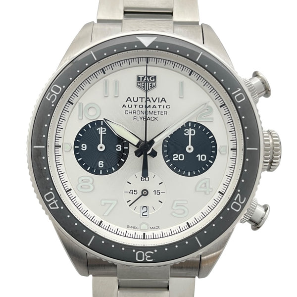 タグ・ホイヤー TAG HEUER オータヴィア 60周年 アニバーサリー フライバッククロノ CBE511B シルバー SS 自動巻き メンズ 腕時計