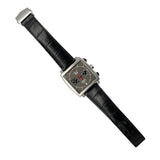 タグ・ホイヤー TAG HEUER モナコ キャリバー12 クロノグラフ ファイナルエディション CAW211J.FC6476 グレー SS/革ベルト（社外品） 自動巻き メンズ 腕時計