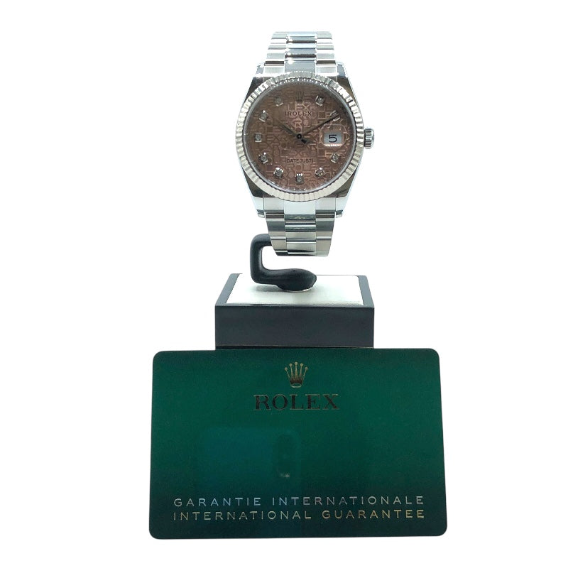ロレックス ROLEX デイトジャスト36 ホリコン 126234G ステンレススチール/K18ホワイトゴールド メンズ 腕時計