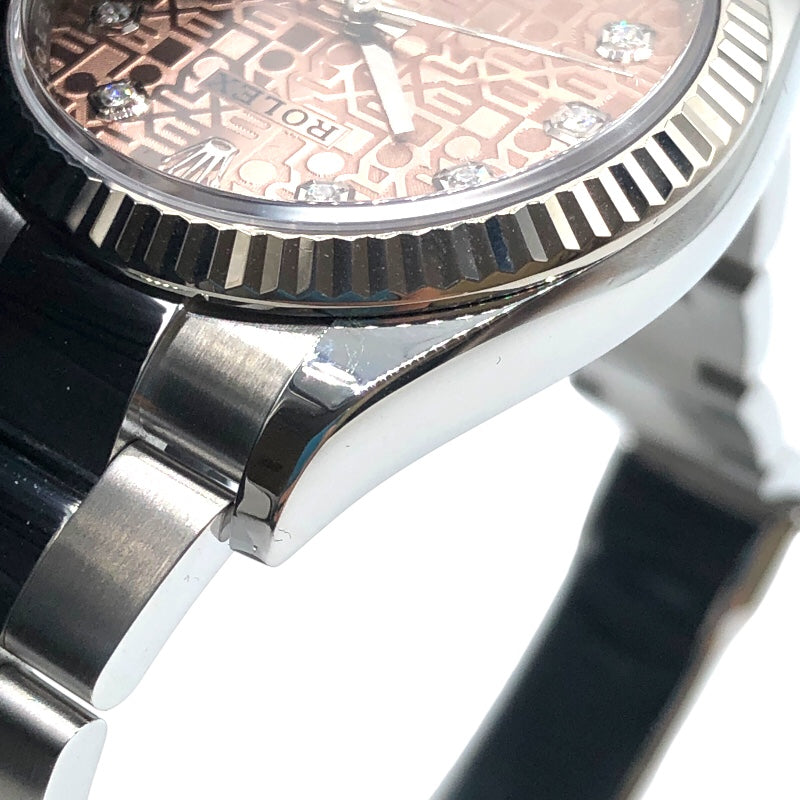 ロレックス ROLEX デイトジャスト36 ホリコン 126234G ステンレススチール/K18ホワイトゴールド メンズ 腕時計