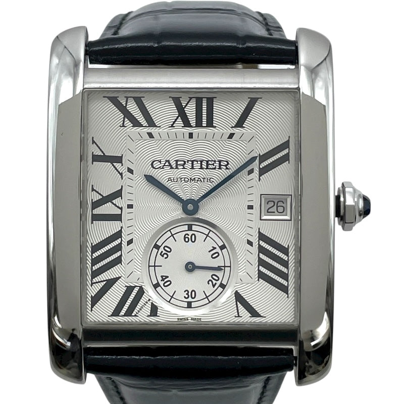 カルティエ Cartier タンク MC LM W5330003 ホワイト SS 自動巻き メンズ 腕時計