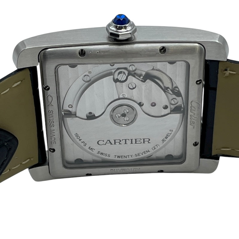 カルティエ Cartier タンク MC LM W5330003 ホワイト SS 自動巻き メンズ 腕時計