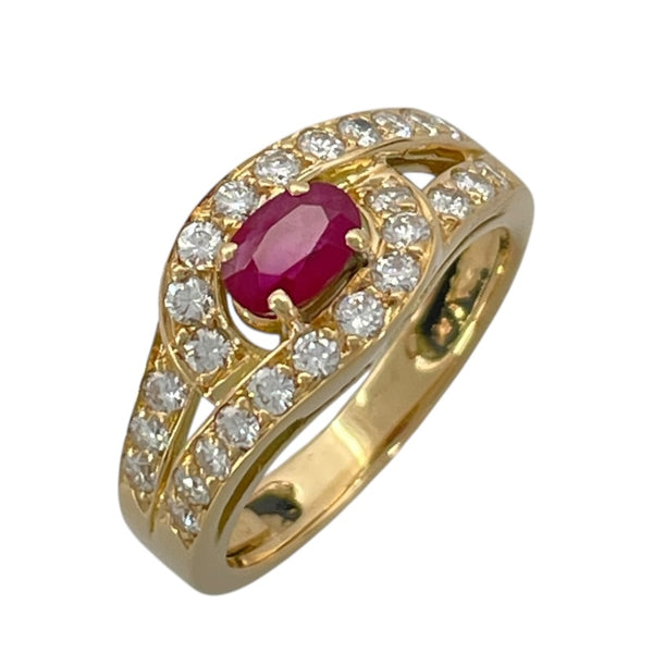 ショーメ CHAUMET ルビー ダイヤモンドリング 750YG ダイヤモンド　 ジュエリー