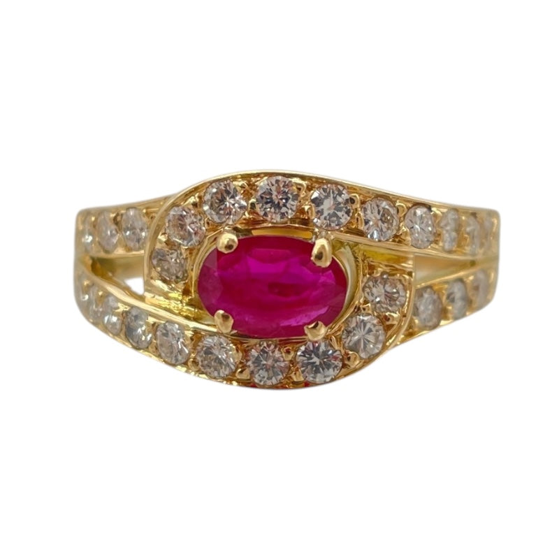ショーメ CHAUMET ルビー ダイヤモンドリング 750YG ダイヤモンド　 ジュエリー