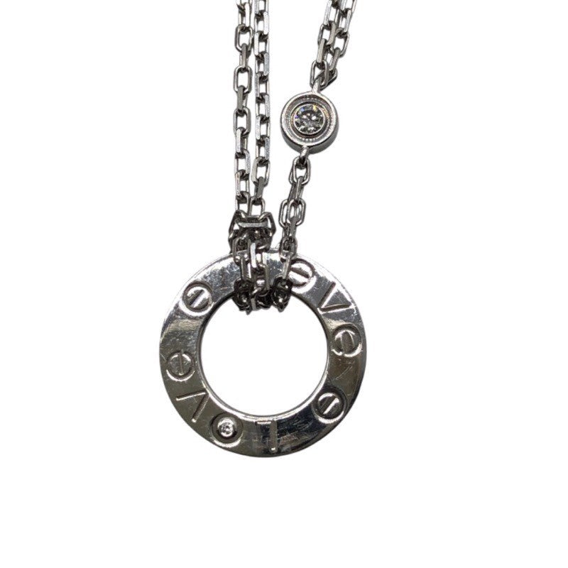 カルティエ Cartier ラブネックレス ホワイトゴールド 750WG/ダイヤモンド ジュエリー