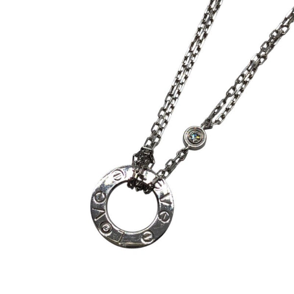カルティエ Cartier ラブネックレス ホワイトゴールド 750WG/ダイヤモンド ジュエリー