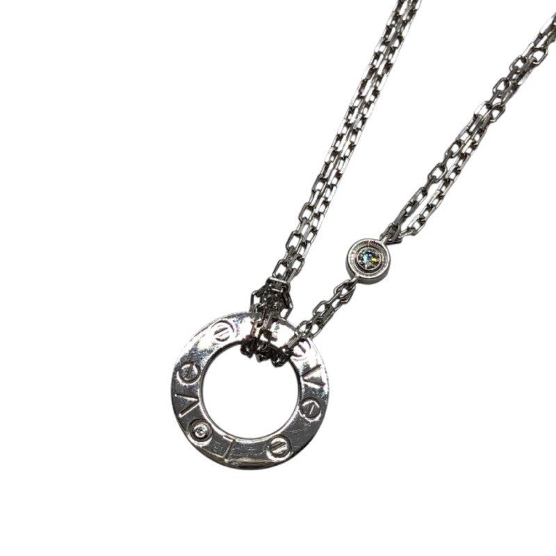 カルティエ Cartier ラブネックレス ホワイトゴールド 750WG/ダイヤモンド ジュエリー