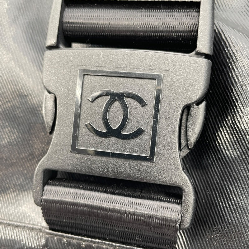 シャネル CHANEL ボストンバッグ A35980 ブラック シルバー金具 PVC ユニセックス ボストンバッグ