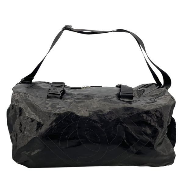 シャネル CHANEL ボストンバッグ A35980 ブラック シルバー金具 PVC ユニセックス ボストンバッグ