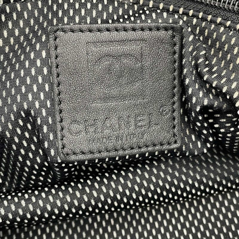シャネル CHANEL ボストンバッグ A35980 ブラック シルバー金具 PVC ユニセックス ボストンバッグ