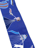 エルメス HERMES ツイリー Les Folise du Ciel ブルー シルク レディース スカーフ