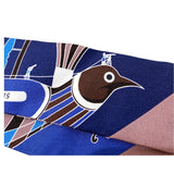 エルメス HERMES ツイリー Les Folise du Ciel ブルー シルク レディース スカーフ