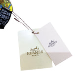 エルメス HERMES ツイリー La maison des carres イエロー/ブルー/ライトブルー シルク レディース スカーフ