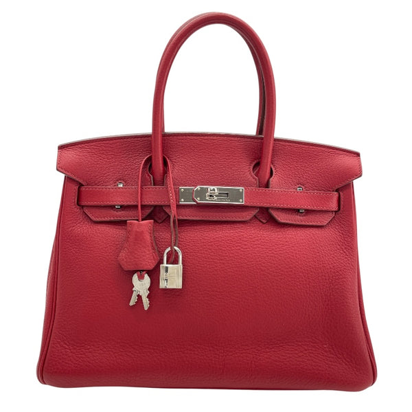 エルメス HERMES バーキン30 □K刻 ルージュがランス　シルバー金具 トリヨン レディース ハンドバッグ