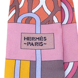 エルメス HERMES Ballet Aquatique オレンジ/ピンク/ブラウン シルク レディース スカーフ