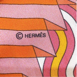 エルメス HERMES Ballet Aquatique オレンジ/ピンク/ブラウン シルク レディース スカーフ
