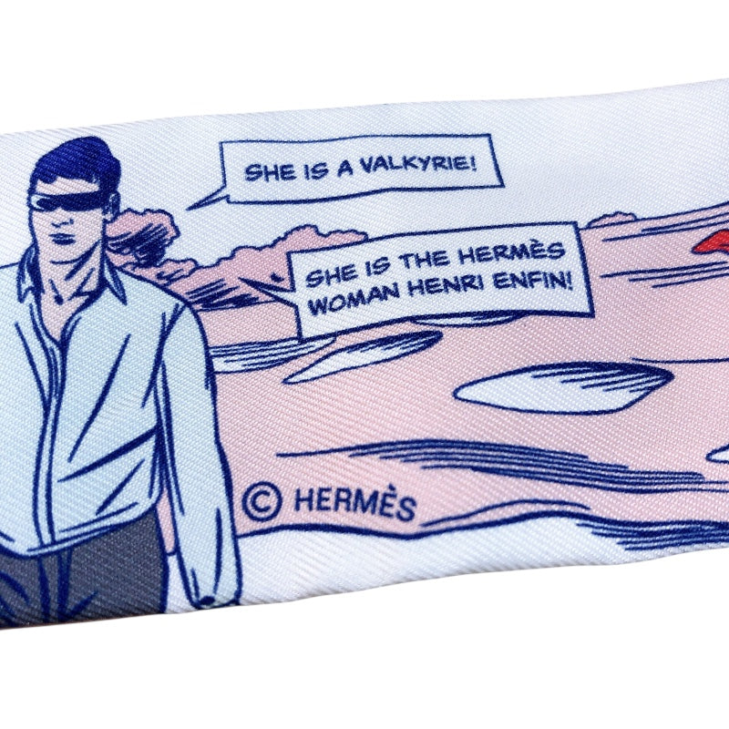 エルメス HERMES ツイリー WOW ピンク シルク レディース スカーフ