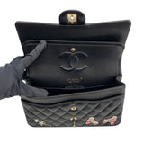 シャネル CHANEL マトラッセ25　ワッペン A01112 ブラック　ゴールド金具 ラムスキン レディース ショルダーバッグ