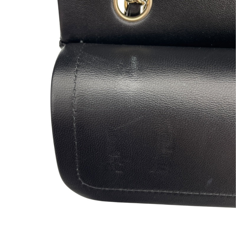 シャネル CHANEL マトラッセ25　ワッペン A01112 ブラック　ゴールド金具 ラムスキン レディース ショルダーバッグ