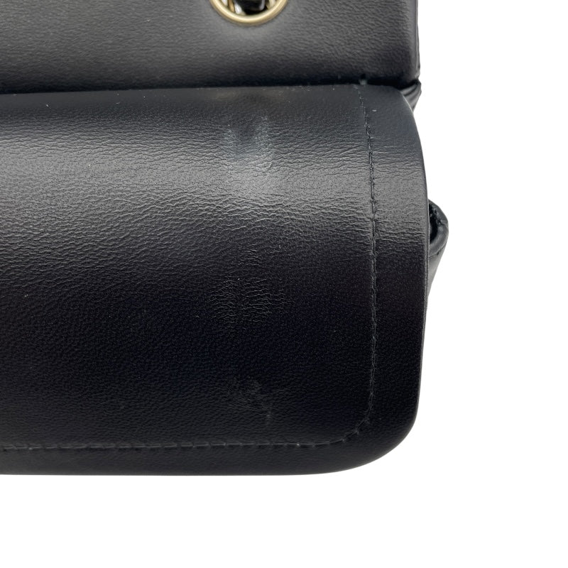 シャネル CHANEL マトラッセ25　ワッペン A01112 ブラック　ゴールド金具 ラムスキン レディース ショルダーバッグ