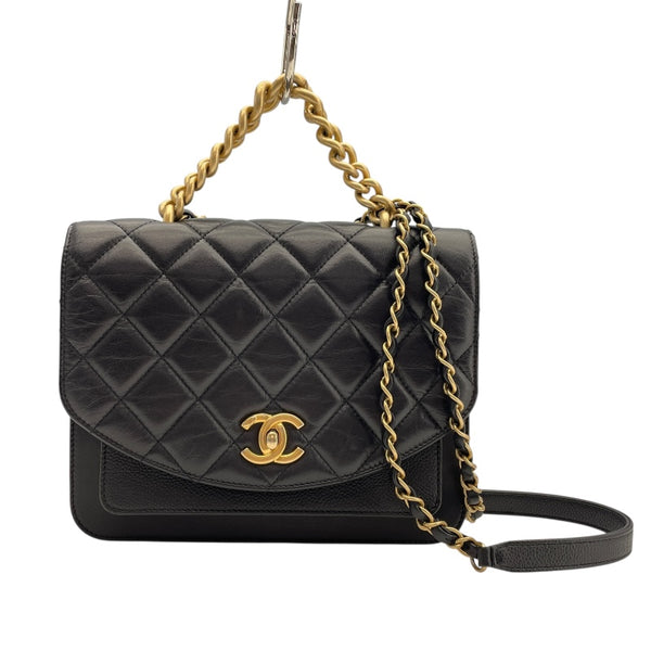 シャネル CHANEL チェーンショルダー AS0785 　28番台 ブラック　ゴールド金具 ラム・キャビアスキン レディース ショルダーバッグ