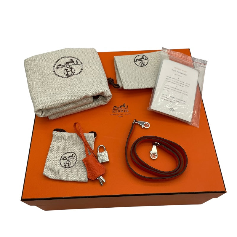 エルメス HERMES ボリード31 □R刻印 オレンジ SV金具 トリヨン レディース ショルダーバッグ
