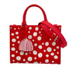 ルイ・ヴィトン LOUIS VUITTON オンザゴーPM 草間彌生コラボ M46412 レッド/ホワイト モノグラム・アンプラント レディース ショルダーバッグ
