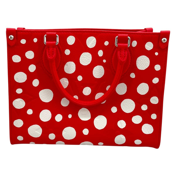 ルイ・ヴィトン LOUIS VUITTON オンザゴーPM 草間彌生コラボ M46412 レッド/ホワイト モノグラム・アンプラント レディース ショルダーバッグ