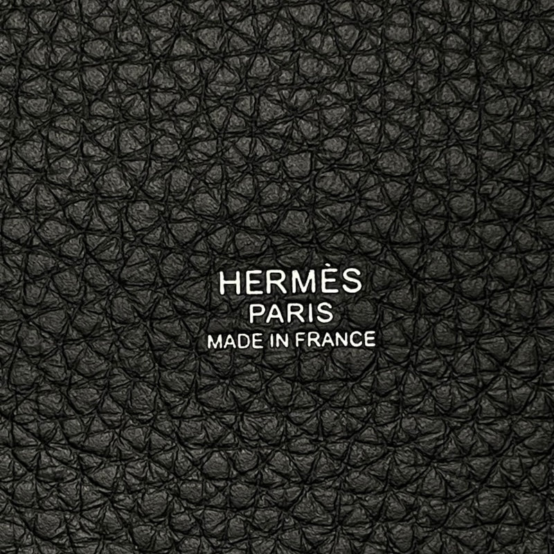 エルメス HERMES ピコタンロック MM W刻 ブラック　シルバー金具 トリヨン レディース ハンドバッグ