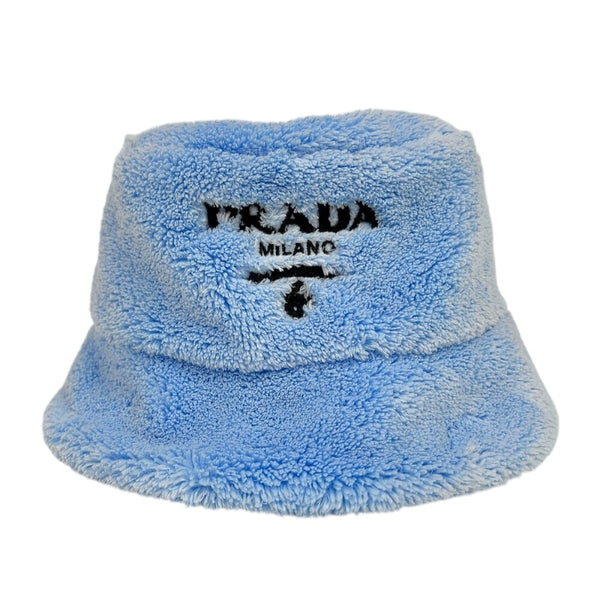 プラダ PRADA バケットハット 1HC137 2DXO ライトブルー ポリエステル ユニセックス その他ファッション雑貨